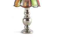 Vintage Miniature Dollhouse Stained Glass Table Lamp