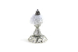 Vintage 1:12 Miniature Dollhouse Orange White & Silver Filigree Table Lamp