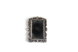 Vintage 1:12 Miniature Dollhouse Ornate Silver Frame Wall Mirror