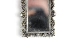 Vintage 1:12 Miniature Dollhouse Ornate Silver Frame Wall Mirror