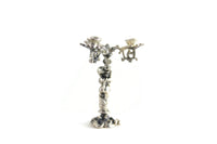 Vintage 1:12 Miniature Dollhouse Silver Metal Candelabra with Figurine