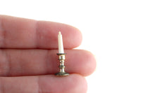 Vintage 1:12 Miniature Dollhouse Silver Metal Candlestick