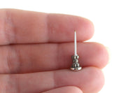 Vintage 1:12 Miniature Dollhouse Silver Metal Candlestick