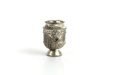 Vintage 1:12 Miniature Dollhouse Silver Metal Urn Vase with Lion Head Side Handles