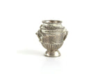 Vintage 1:12 Miniature Dollhouse Silver Metal Urn Vase with Lion Head Side Handles