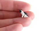 Vintage 1:48 Quarter Scale Miniature Dollhouse Black & White Pet Cat Figurine