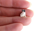 Vintage 1:48 Quarter Scale Miniature Dollhouse Black & White Pet Cat Figurine