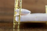 Vintage 1:24 Half Scale Miniature Dollhouse Gold Brass Bed