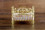 Vintage 1:24 Half Scale Miniature Dollhouse Gold Brass Bed