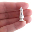 Vintage 1:12 Miniature Dollhouse Tall Silver Teapot