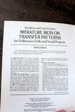 New Vintage 'Miniature Iron-On Transfer Patterns for Dollhouses, Dolls, & Small Projects' Book by Rita Weiss & Frank Fontana