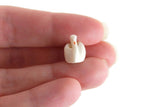 Vintage 1:12 Miniature Dollhouse White Porcelain Swan Planter or Figurine