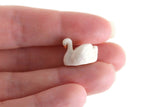 Vintage 1:12 Miniature Dollhouse White Porcelain Swan Planter or Figurine