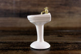Vintage 1:12 Miniature Dollhouse White Porcelain Bathroom Pedestal Sink