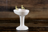Vintage 1:12 Miniature Dollhouse White Porcelain Bathroom Pedestal Sink