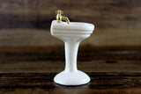 Vintage 1:12 Miniature Dollhouse White Porcelain Bathroom Pedestal Sink