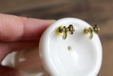 Vintage 1:12 Miniature Dollhouse White Porcelain Bathroom Pedestal Sink with Pink Flamingo Accent