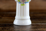 Vintage 1:12 Miniature Dollhouse White Porcelain Bathroom Pedestal Sink with Pink Flamingo Accent