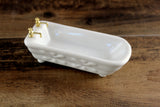 Vintage 1:12 Miniature Dollhouse White Porcelain Bathtub