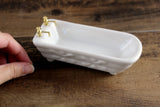 Vintage 1:12 Miniature Dollhouse White Porcelain Bathtub