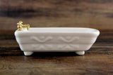 Vintage 1:12 Miniature Dollhouse White Porcelain Bathtub
