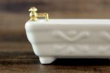 Vintage 1:12 Miniature Dollhouse White Porcelain Bathtub