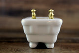 Vintage 1:12 Miniature Dollhouse White Porcelain Bathtub