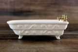 Vintage 1:12 Miniature Dollhouse White Porcelain Bathtub
