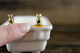 Vintage 1:12 Miniature Dollhouse White Porcelain Bathtub