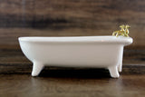 Vintage 1:12 Miniature Dollhouse White Porcelain Bathtub