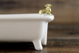 Vintage 1:12 Miniature Dollhouse White Porcelain Bathtub