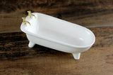 Vintage 1:12 Miniature Dollhouse White Porcelain Bathtub