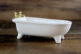 Vintage 1:12 Miniature Dollhouse White Porcelain Bathtub