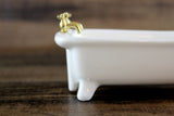 Vintage 1:12 Miniature Dollhouse White Porcelain Bathtub
