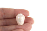 Vintage 1:12 Miniature Dollhouse White Iridescent Porcelain Vase