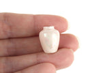 Vintage 1:12 Miniature Dollhouse White Iridescent Porcelain Vase