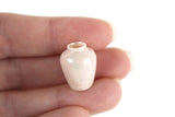 Vintage 1:12 Miniature Dollhouse White Iridescent Porcelain Vase