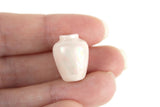 Vintage 1:12 Miniature Dollhouse White Iridescent Porcelain Vase