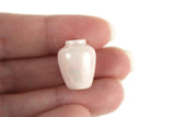 Vintage 1:12 Miniature Dollhouse White Iridescent Porcelain Vase