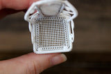 Vintage 1:12 Miniature Dollhouse White Metal Parlor Chair