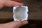 Vintage 1:12 Miniature Dollhouse White Metal Parlor Chair