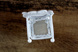 Vintage 1:12 Miniature Dollhouse White Metal Parlor Chair