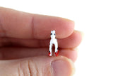 Vintage 1:12 Miniature Dollhouse Painted Metal Rocking Horse Figurine