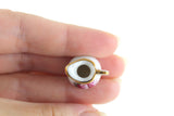 Vintage 1:12 Miniature Dollhouse White Porcelain & Pink Flower Pitcher