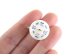 Vintage 1:12 Miniature Dollhouse White Plastic Floral Chamber Pot