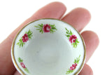 Vintage 1:12 Miniature Dollhouse White & Pink Floral Pitcher & Wash Basin Set