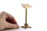 Vintage 1:12 Miniature Dollhouse Carved Wooden Music Stand