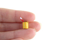 Vintage 1:12 Miniature Dollhouse Red Toothbrush & Yellow Cup