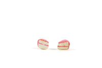 Set of 2 Vintage 1:12 Miniature Dollhouse White & Pink Cake Slices
