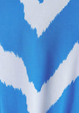 New Modcloth Blue & White Chevron Stripe "Miracle Maxi Dress", Size S / M, Originally $59.99